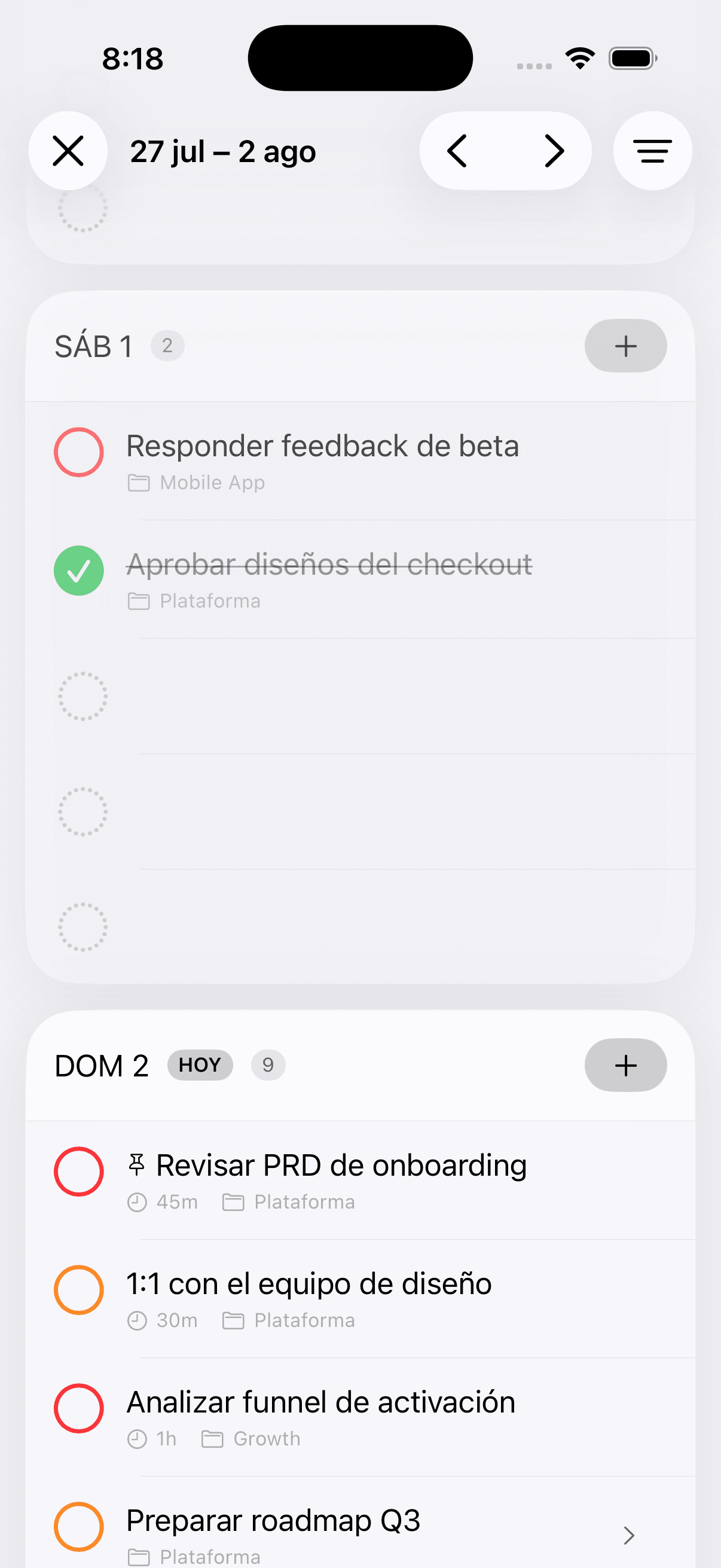 Vista de la semana